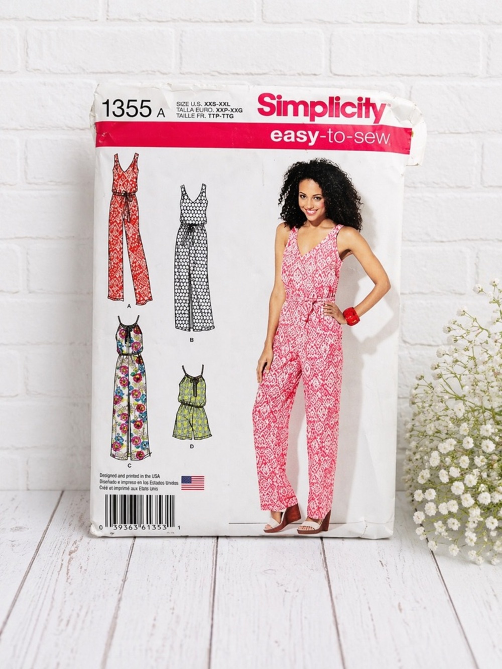 Simplicity 1353 Easy to Sew Uncut Pattern Size XXS-XXL 2014